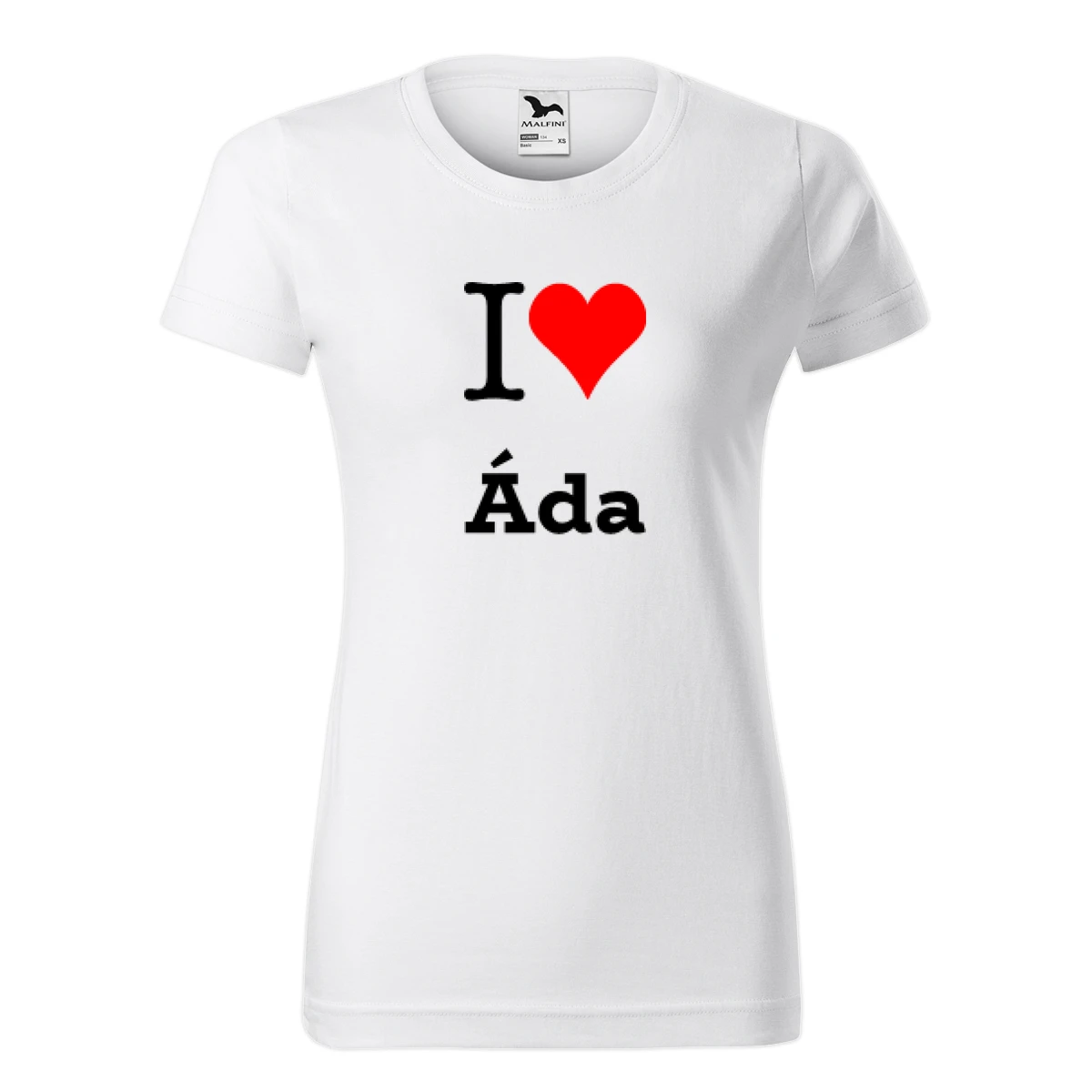 Bílé dámské tričko I love Áda