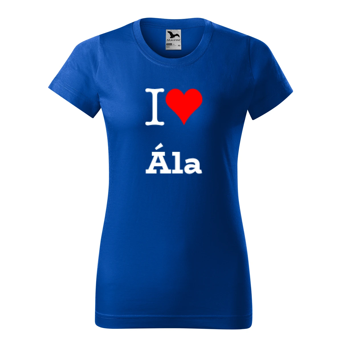 Modré dámské tričko I love Ála