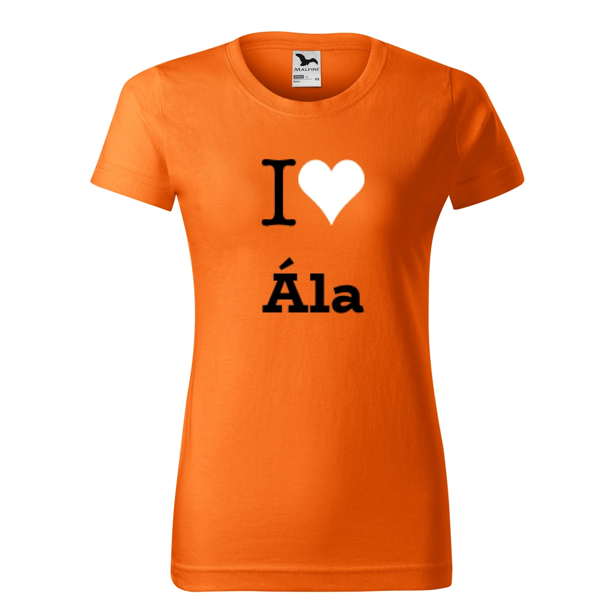 Oranžové dámské tričko I love Ála
