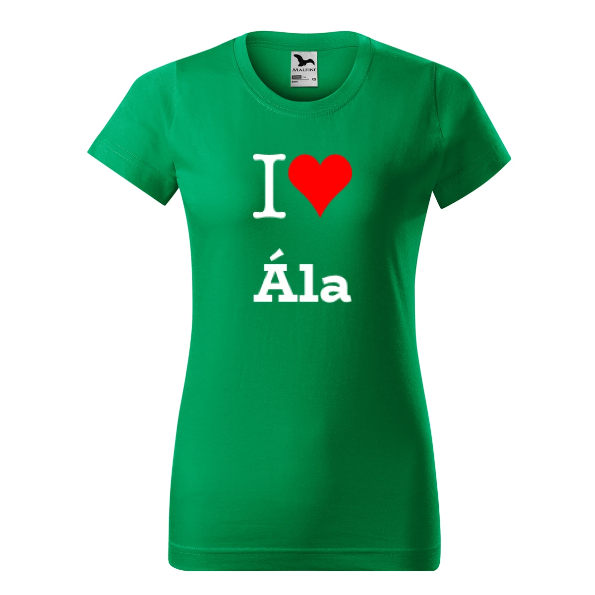 Zelené dámské tričko I love Ála
