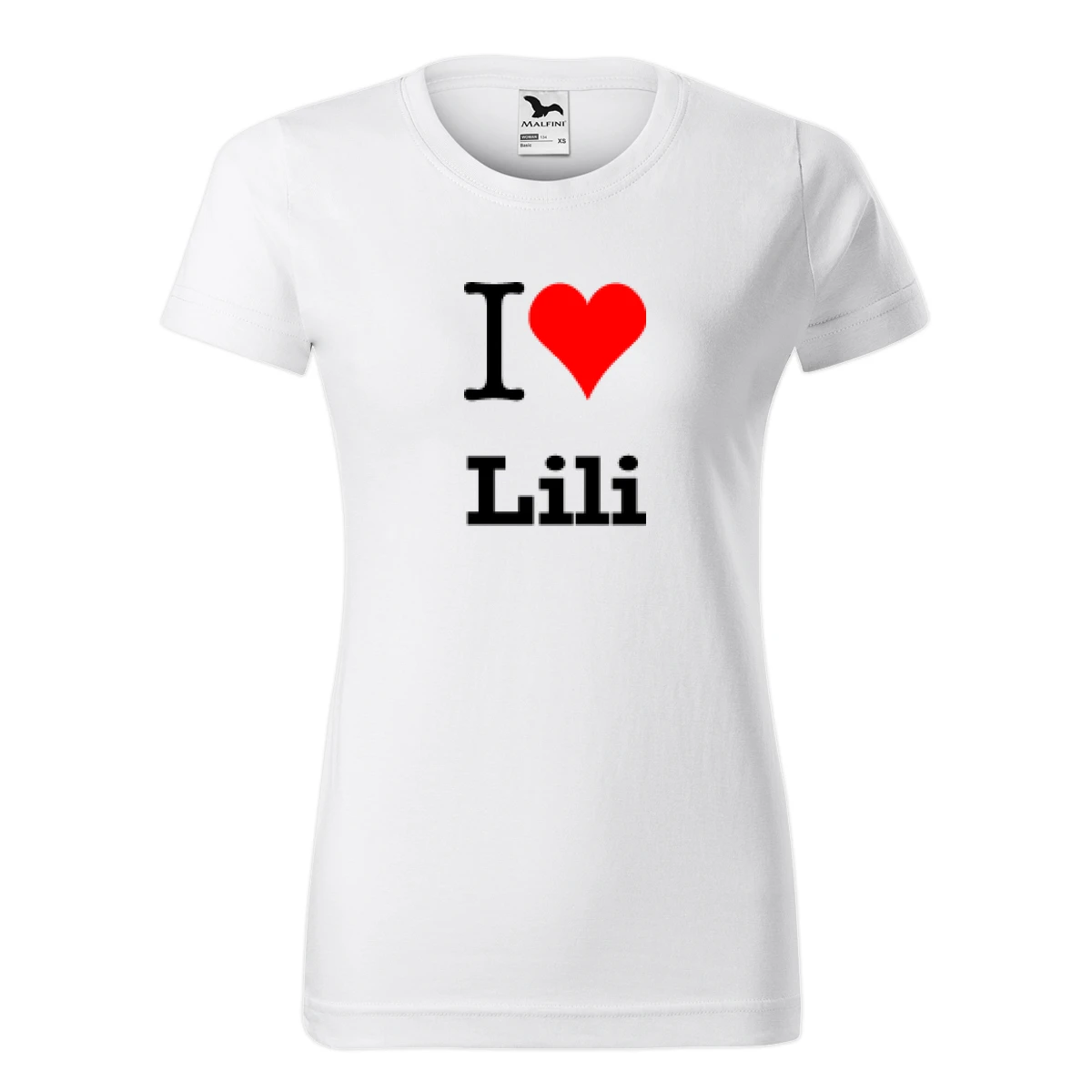Bílé dámské tričko I love Lili