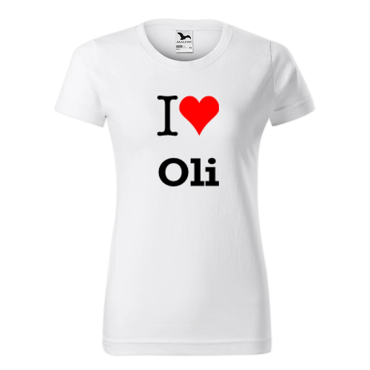 Bílé dámské tričko I love Oli