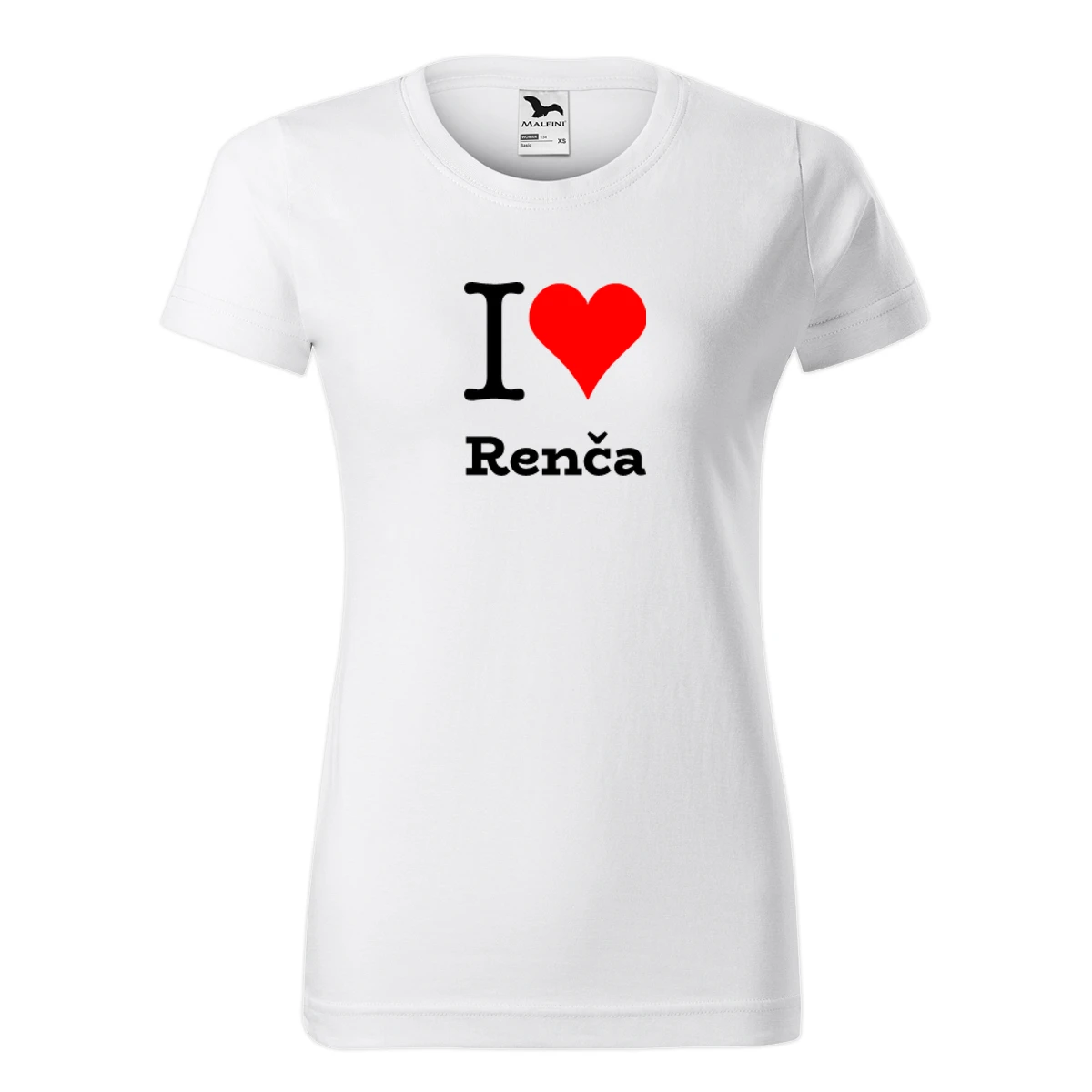 Bílé dámské tričko I love Renča