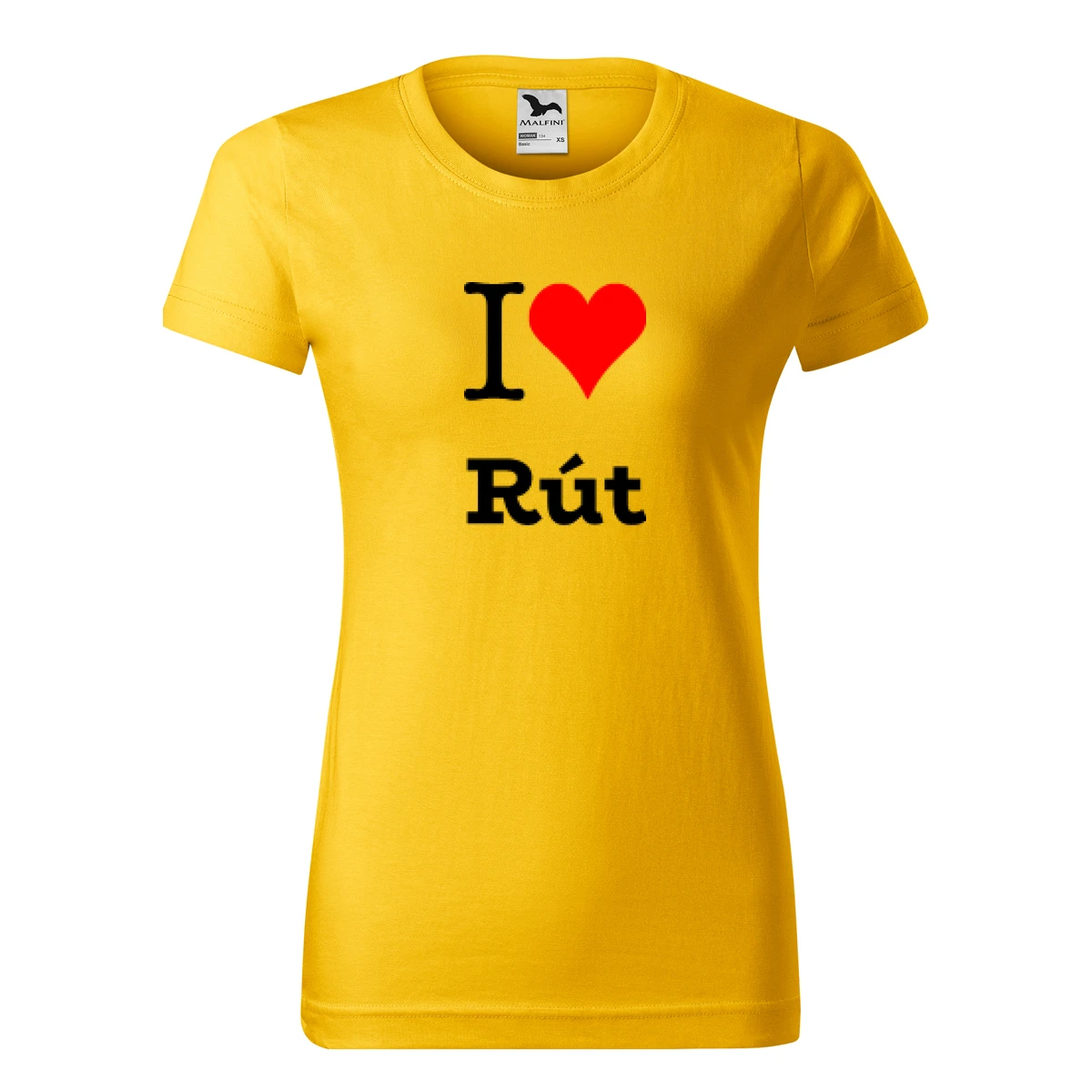 Žluté dámské tričko I love Rút