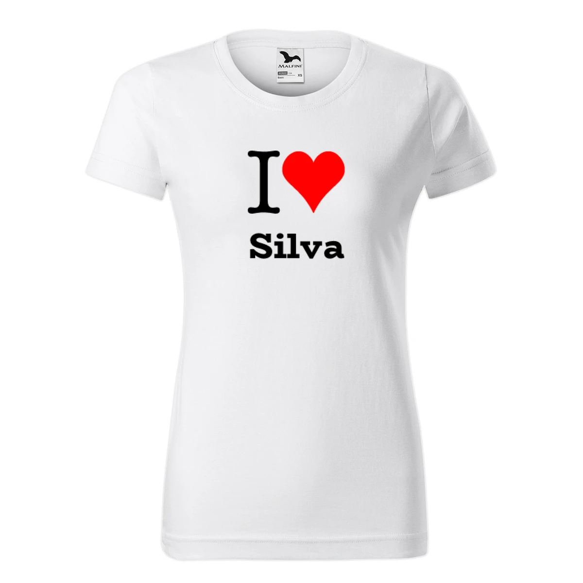 Bílé dámské tričko I love Silva