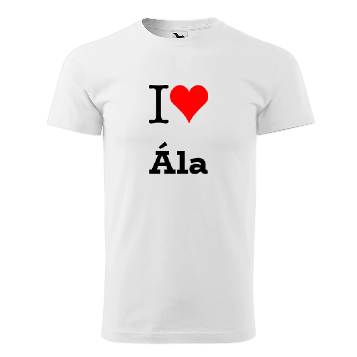 Bílé tričko I love Ála