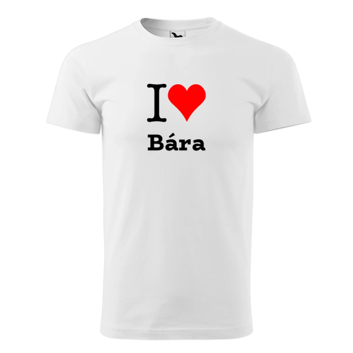 Bílé tričko I love Bára