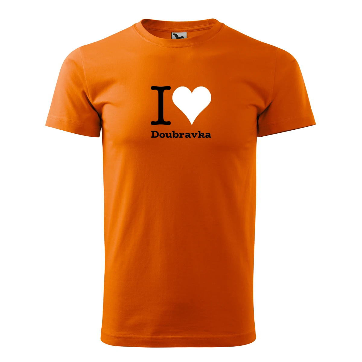 Oranžové tričko I love Doubravka