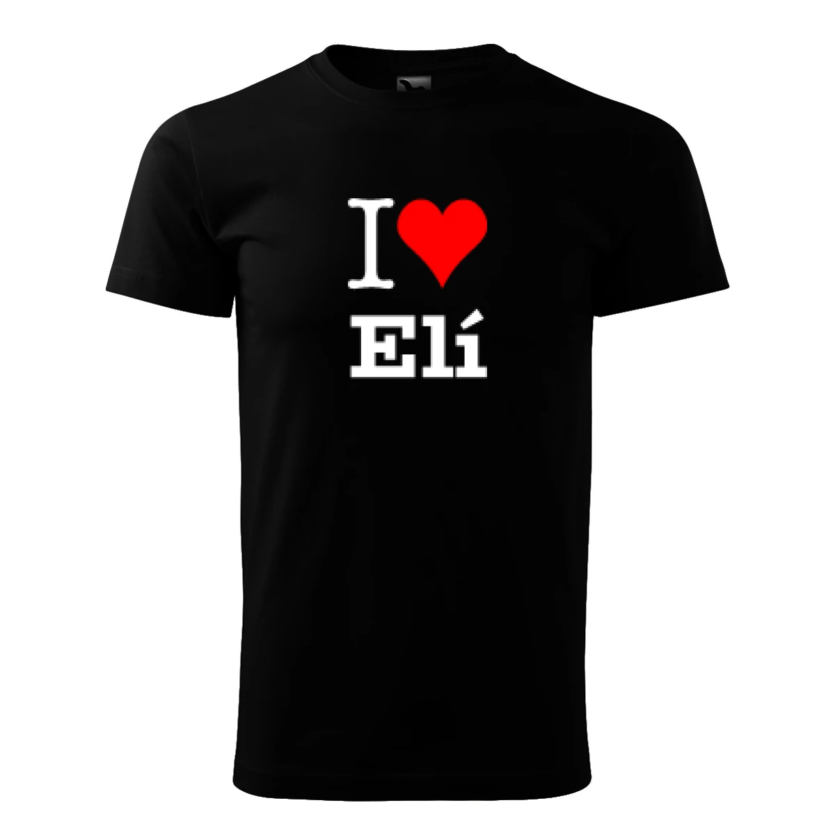 Černé tričko I love Elí