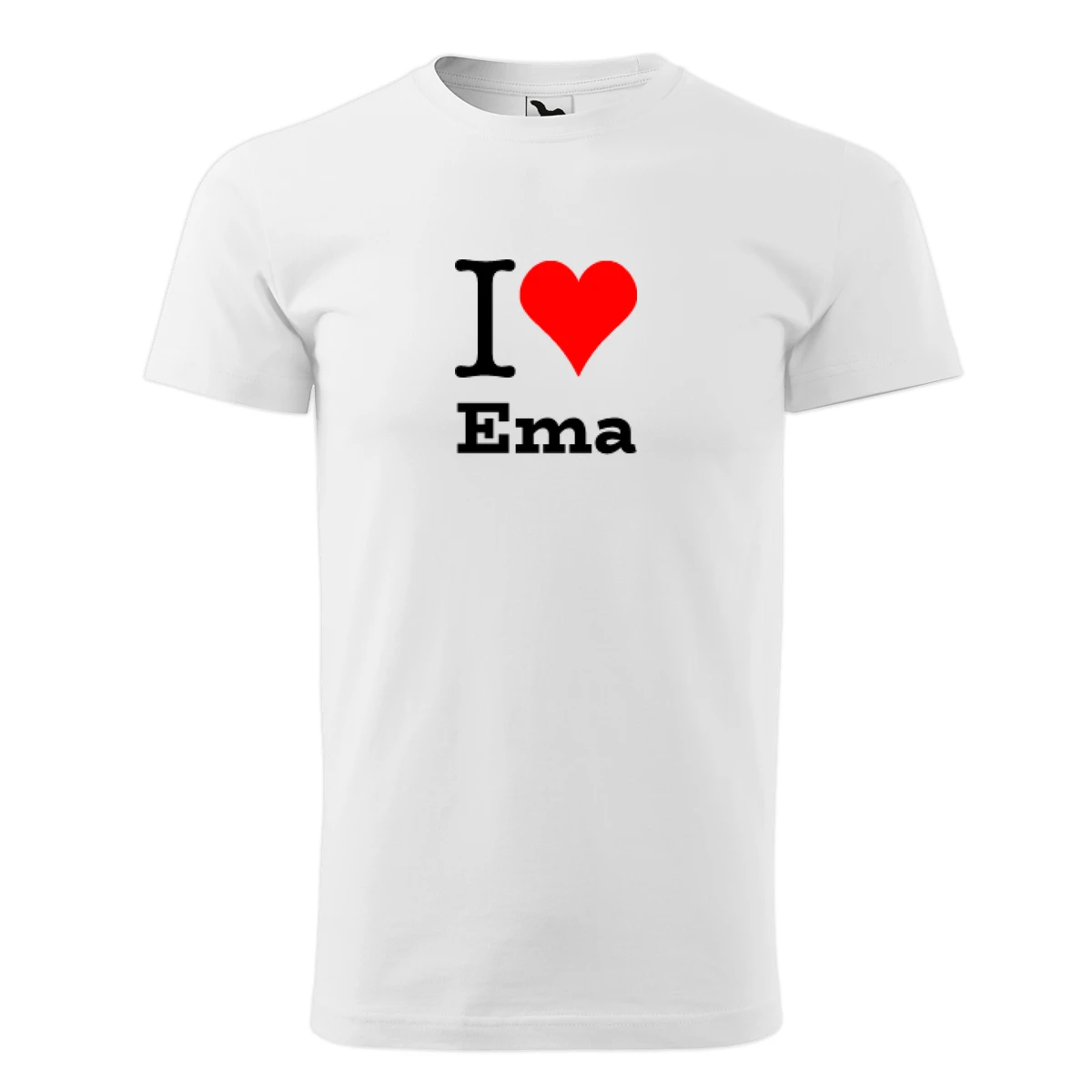 Bílé tričko I love Ema