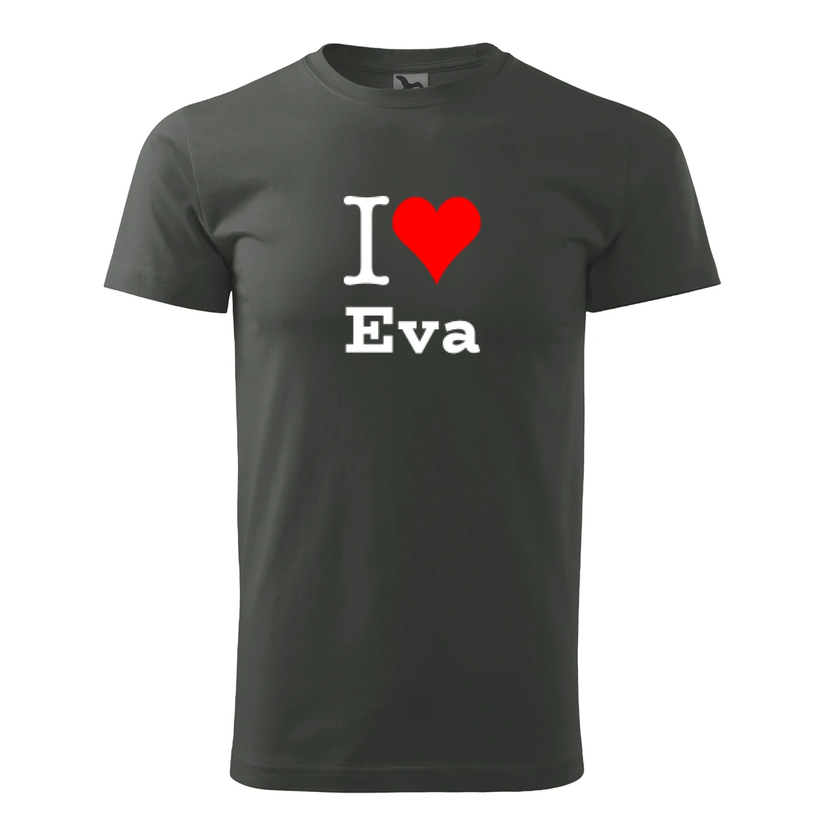Grafitové tričko I love Eva