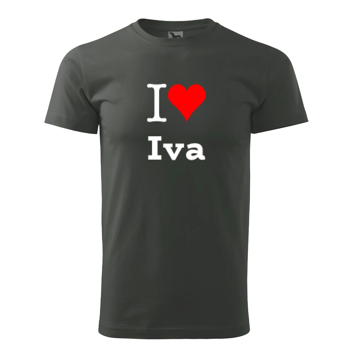 Grafitové tričko I love Iva