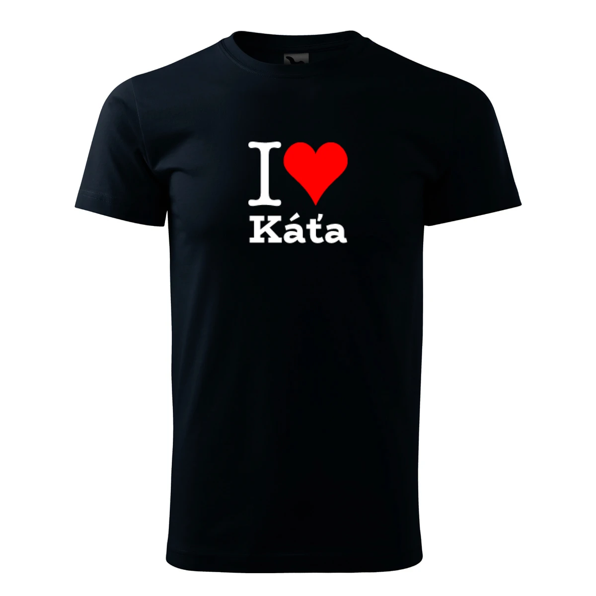 Tmavě modré tričko I love Káťa
