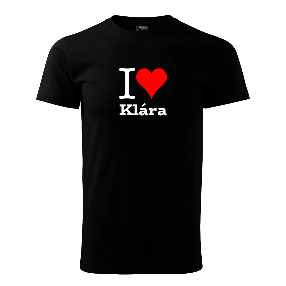 Černé tričko I love Klára