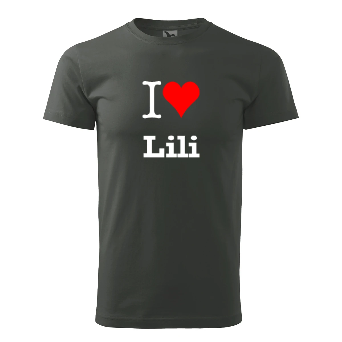 Grafitové tričko I love Lili