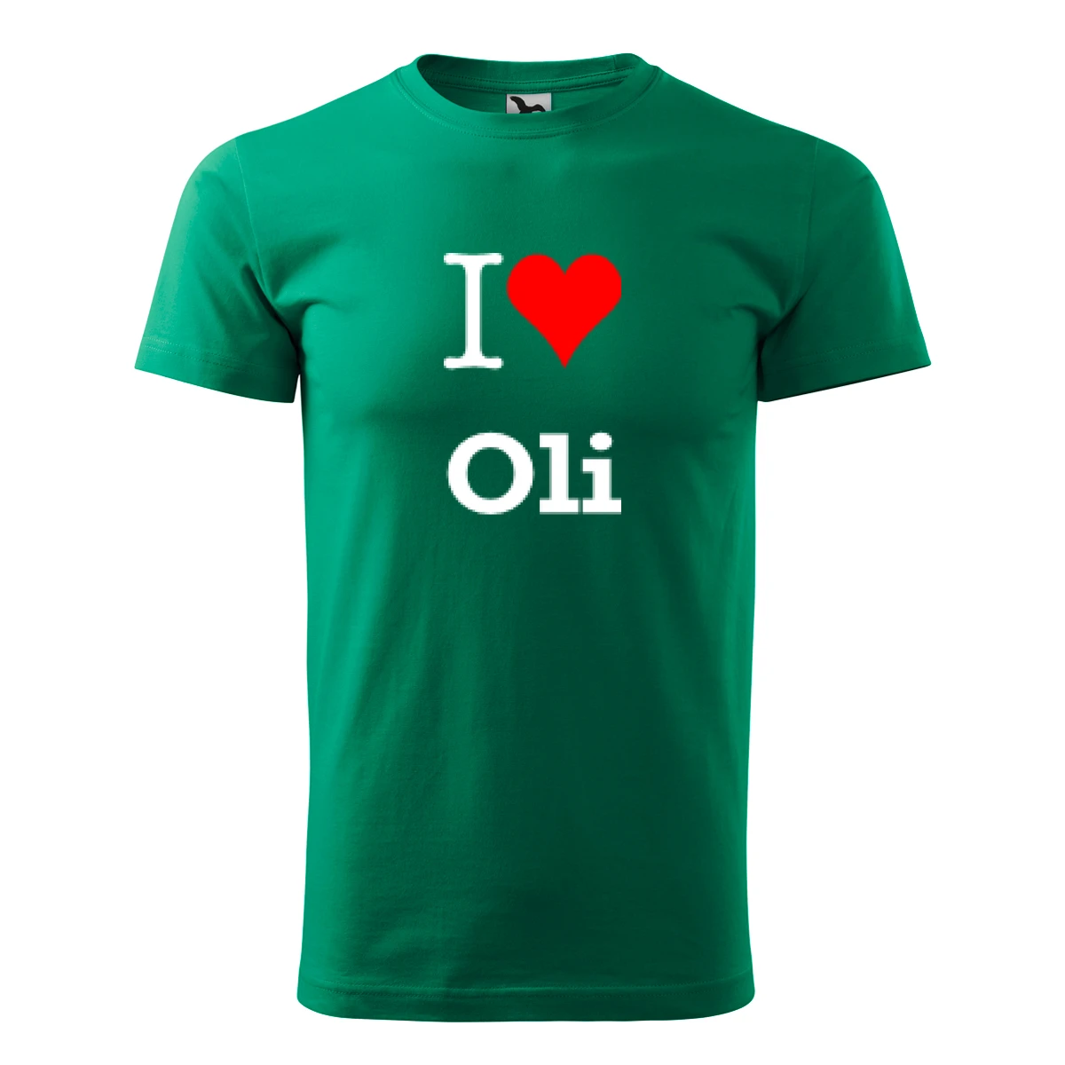 Zelené tričko I love Oli