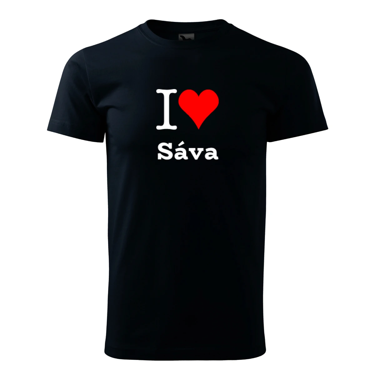 Tmavě modré tričko I love Sáva