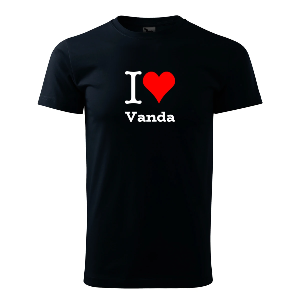 Tmavě modré tričko I love Vanda