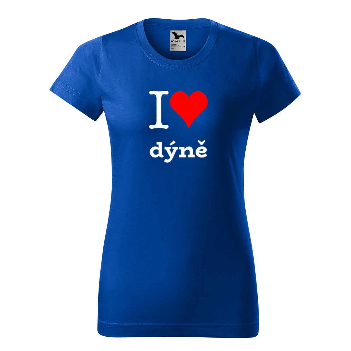Modré dámské tričko I love dýně