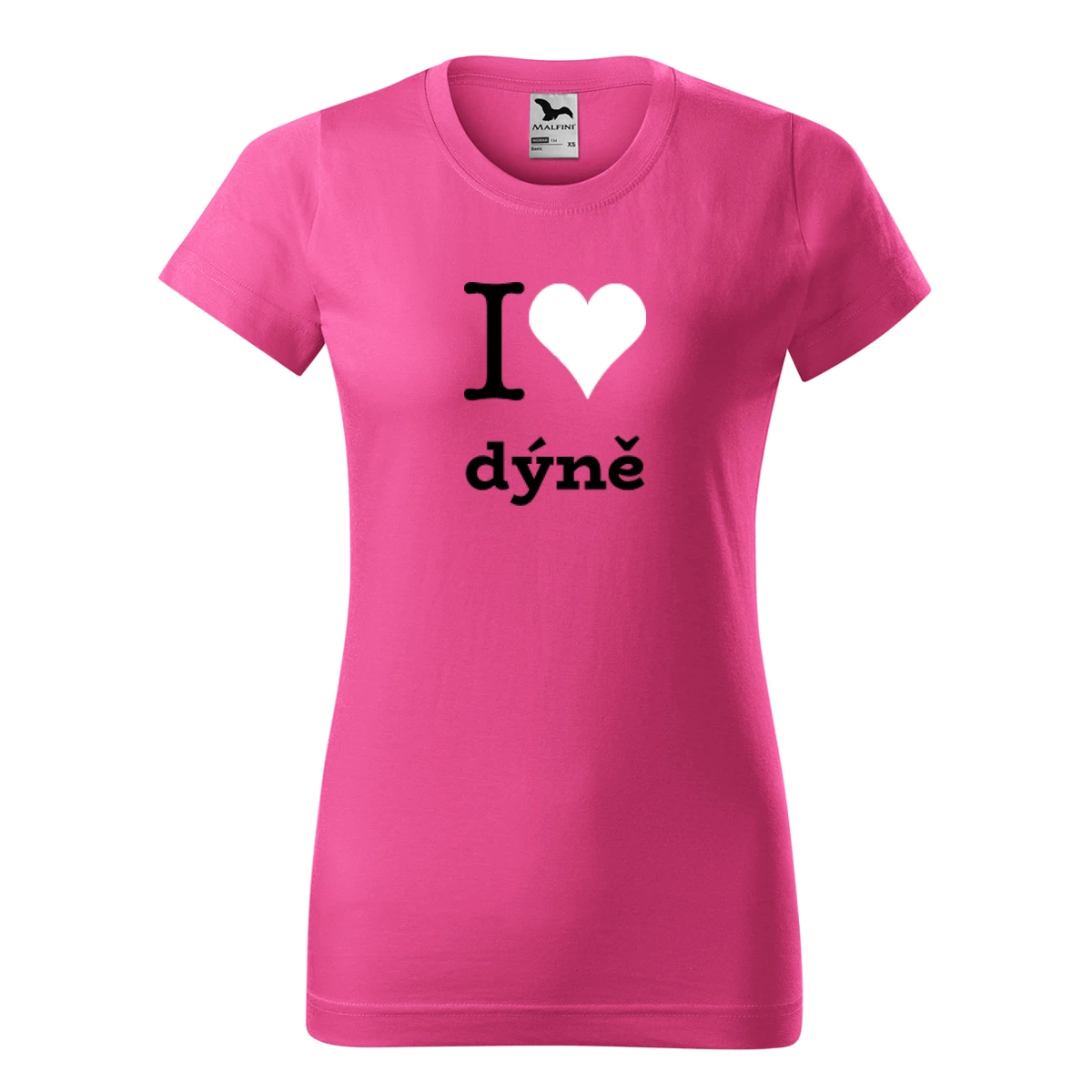 Purpurové dámské tričko I love dýně