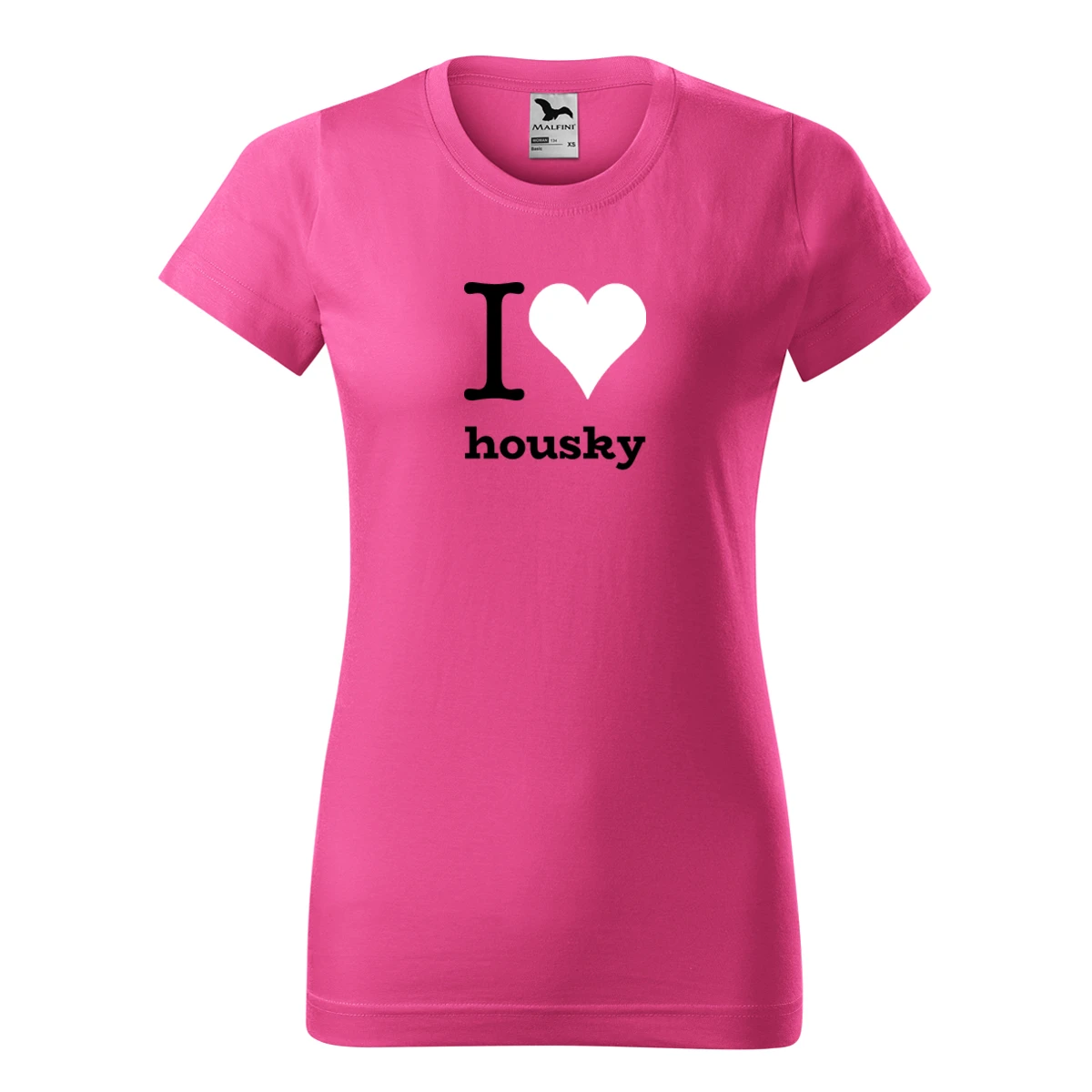 Purpurové dámské tričko I love housky