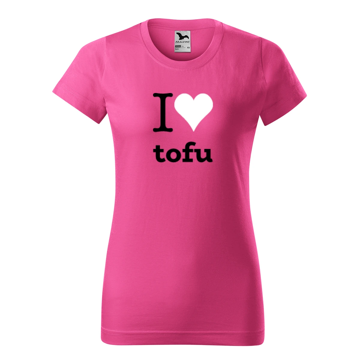 Purpurové dámské tričko I love tofu