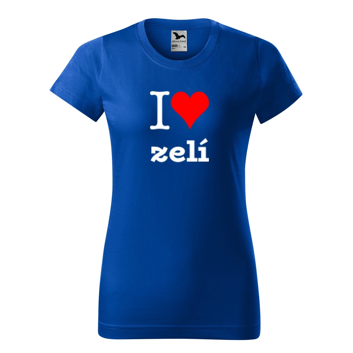 Modré dámské tričko I love zelí
