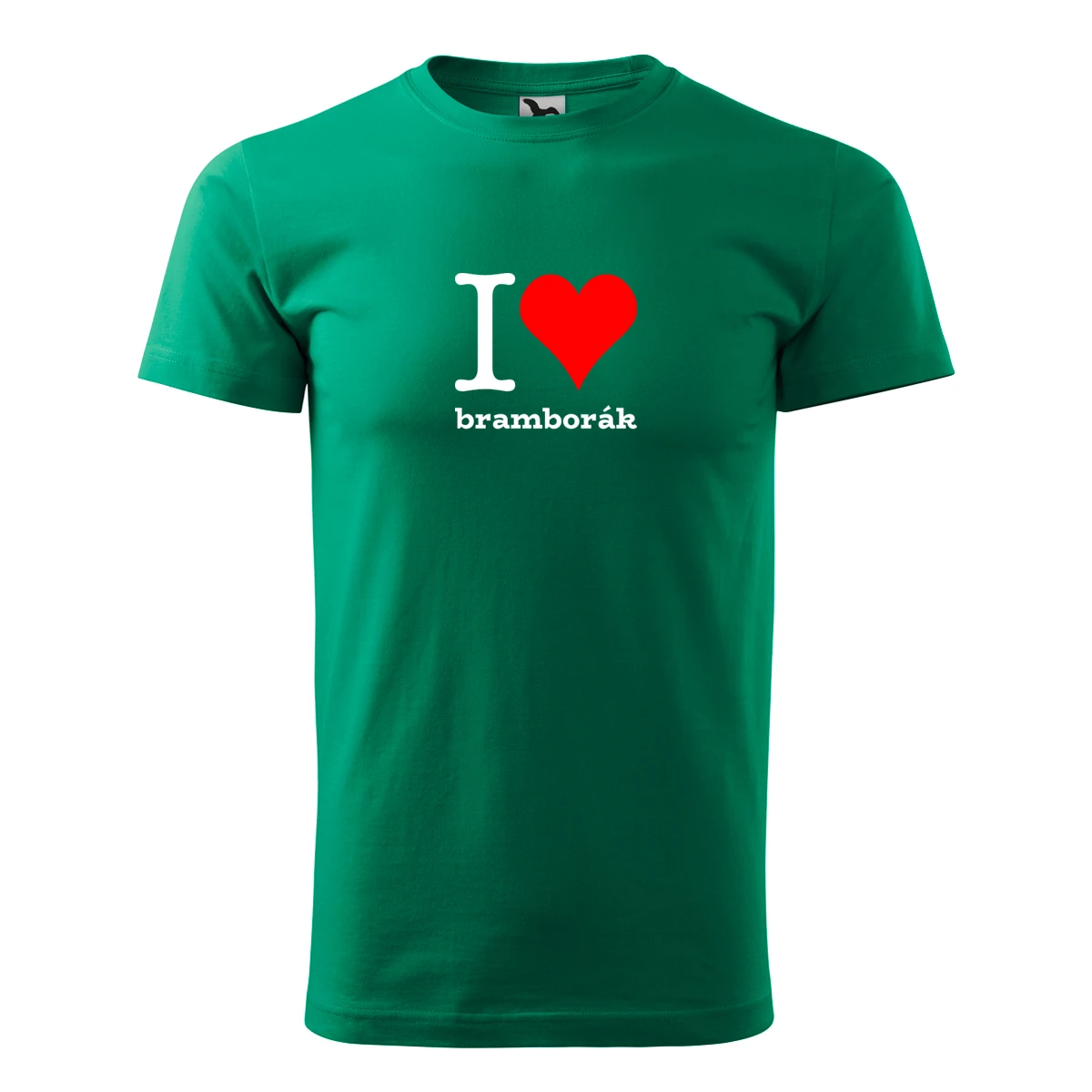 Zelené dětské tričko I love bramborák