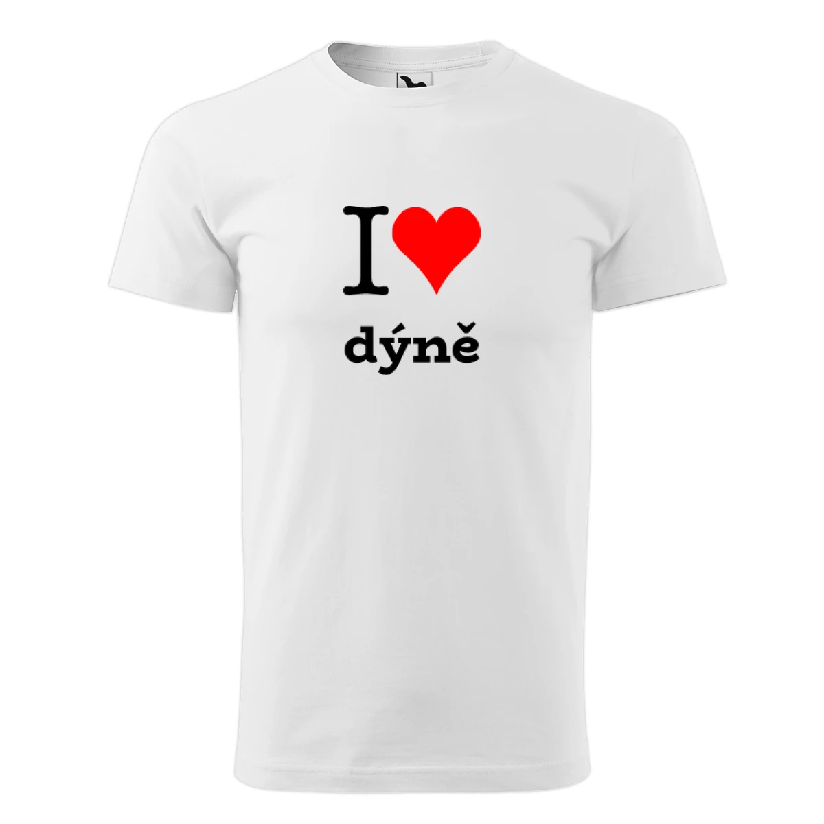 Bílé dětské tričko I love dýně