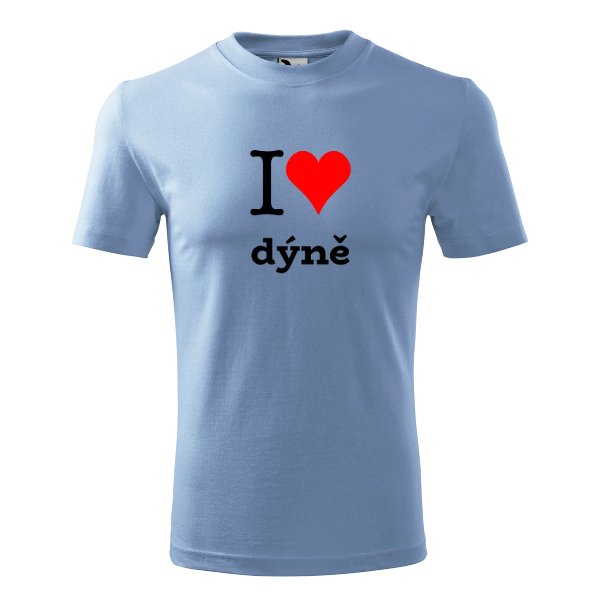 Světle modré dětské tričko I love dýně