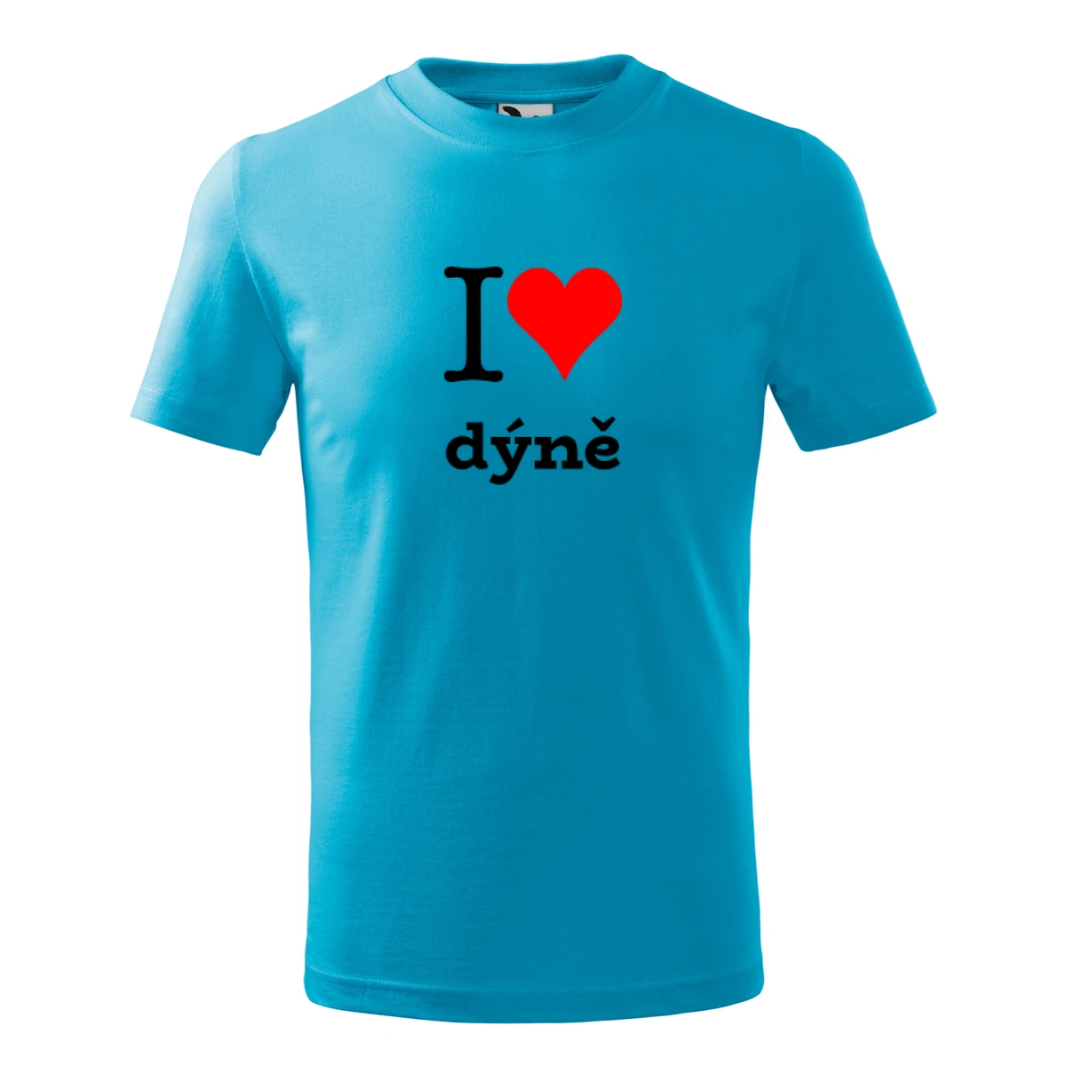 Tyrkysové dětské tričko I love dýně