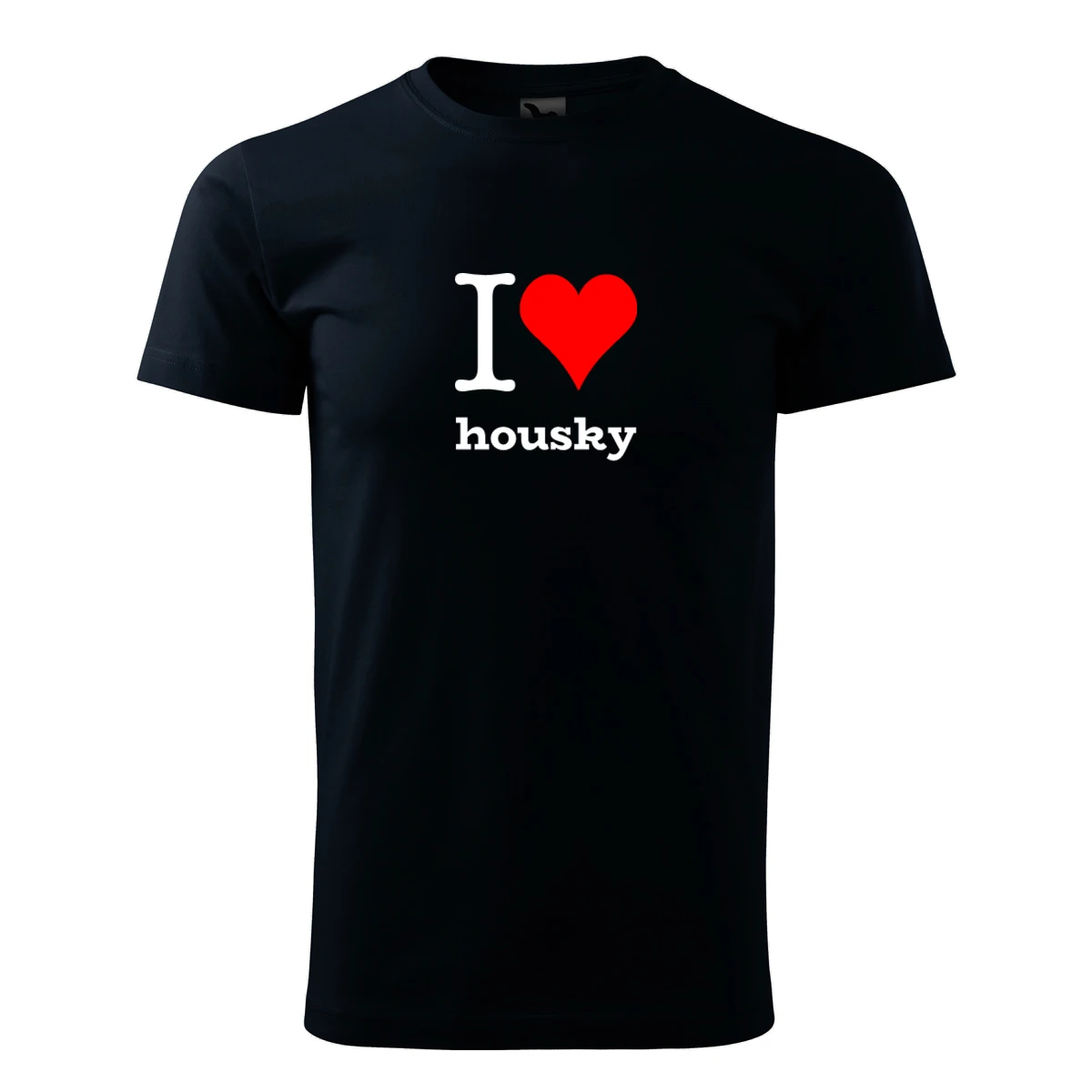 Tmavě modré dětské tričko I love housky