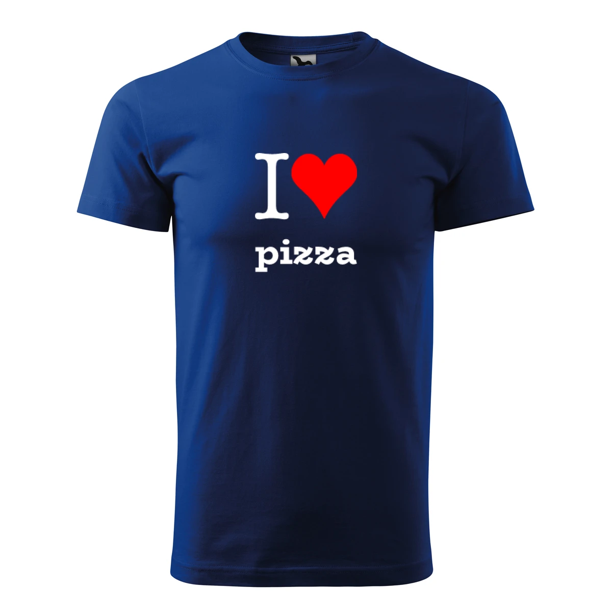 Modré dětské tričko I love pizza
