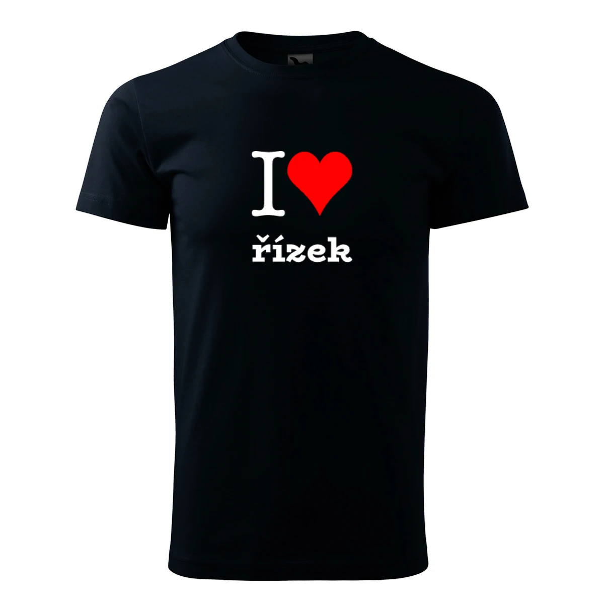 Tmavě modré dětské tričko I love řízek