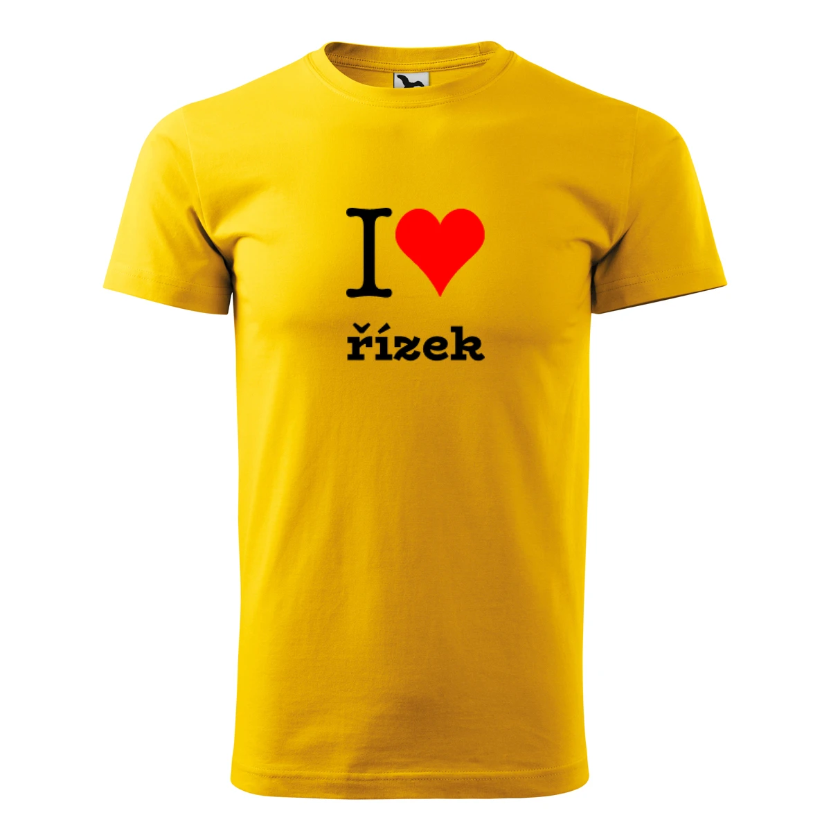 Žluté dětské tričko I love řízek