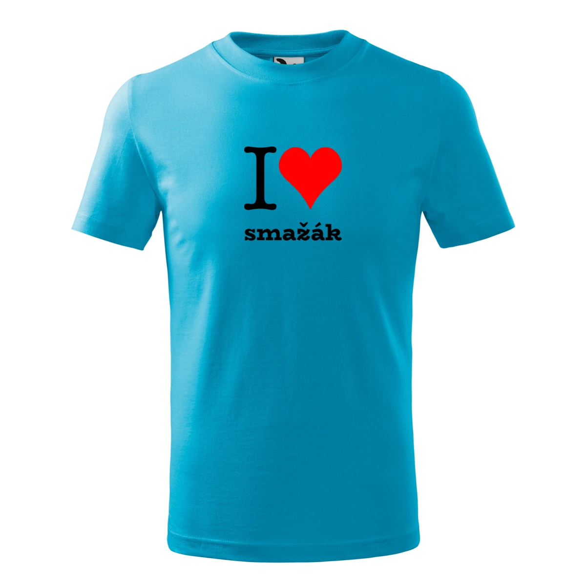 Tyrkysové dětské tričko I love smažák