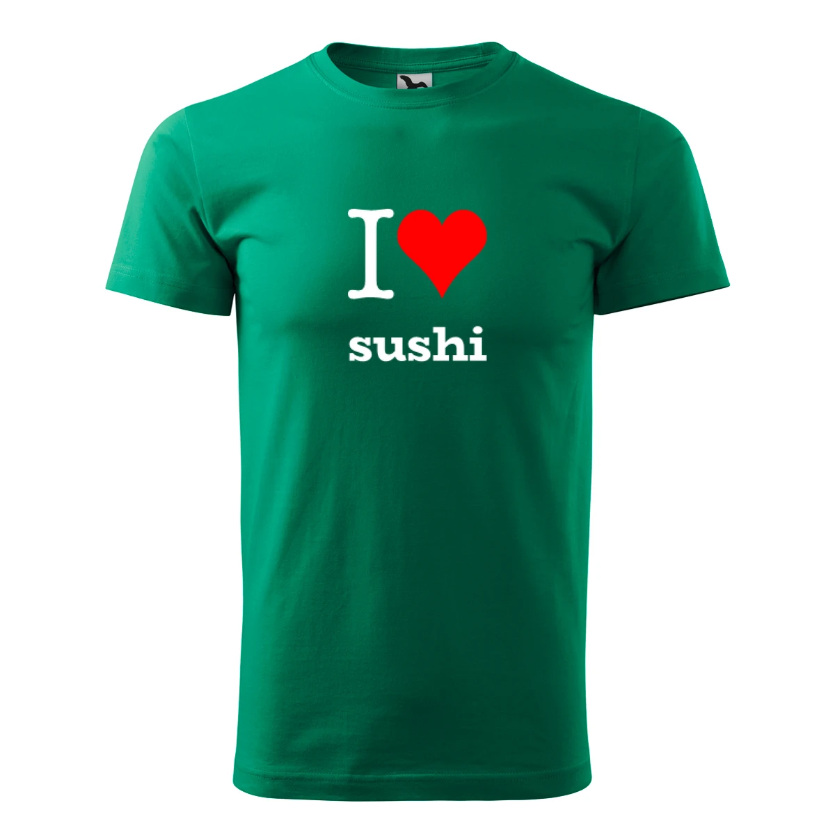 Zelené dětské tričko I love sushi