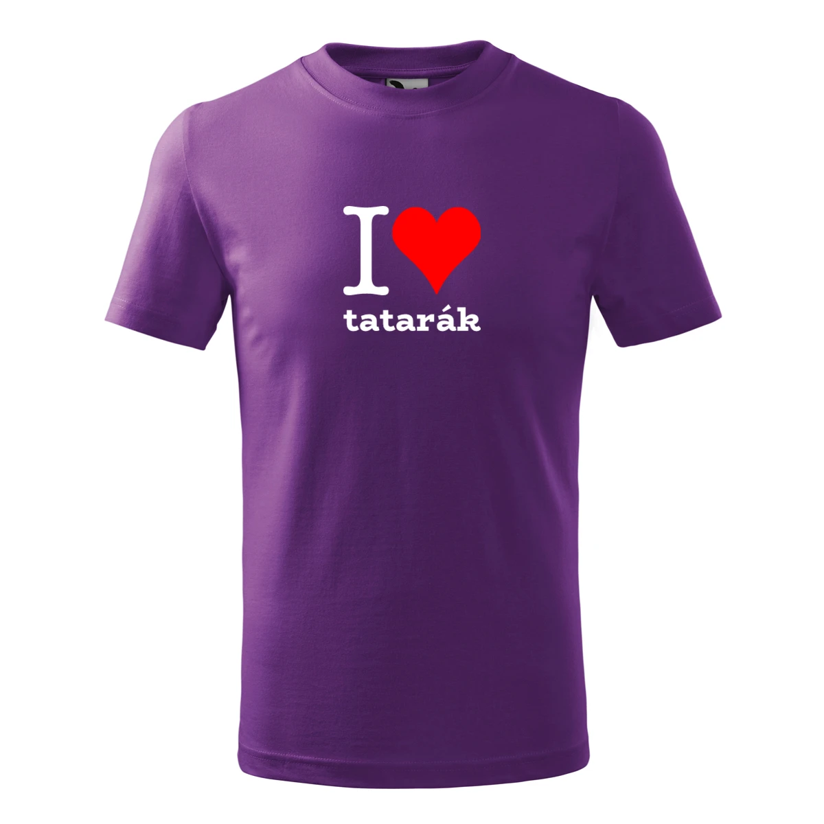 Fialové dětské tričko I love tatarák