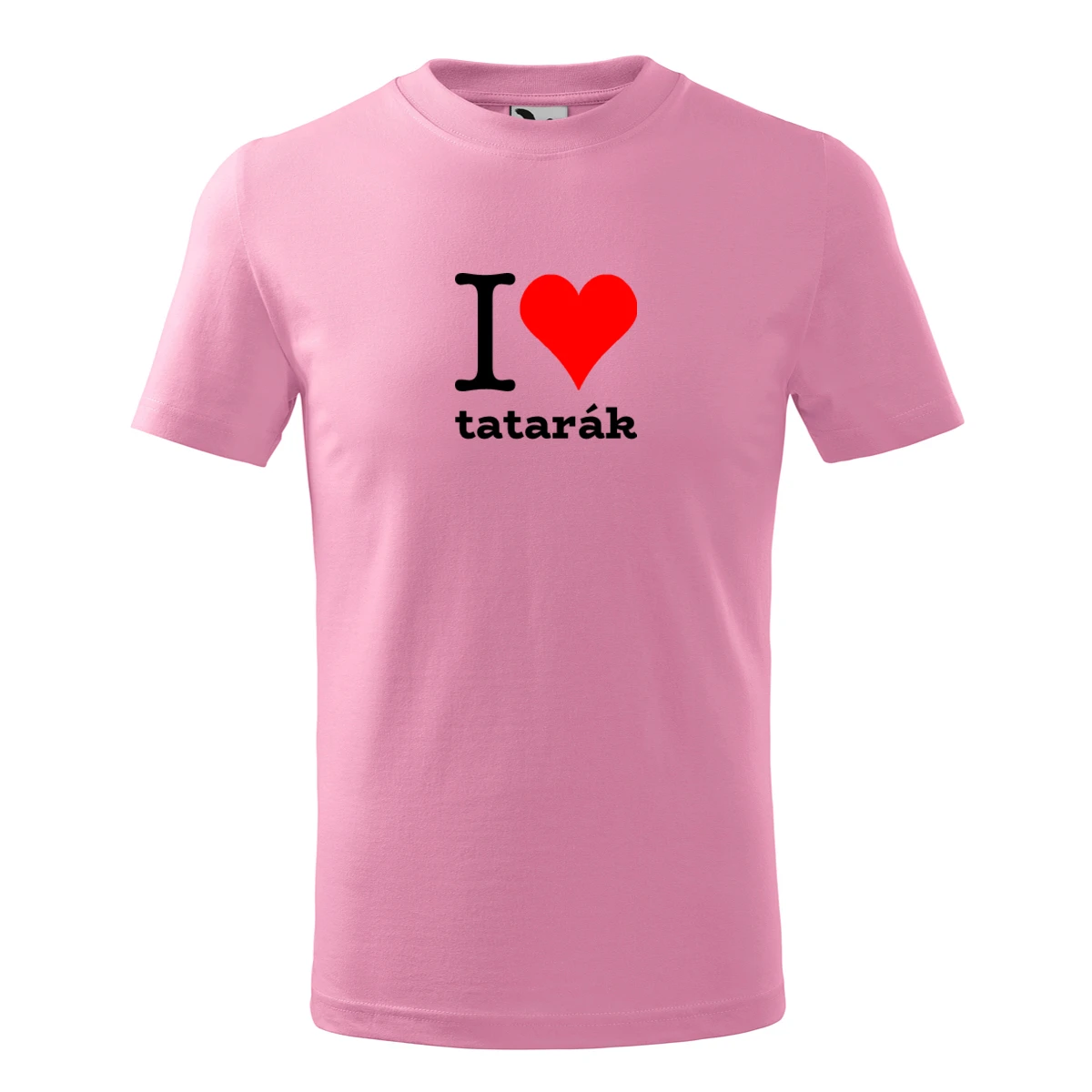 Růžové dětské tričko I love tatarák