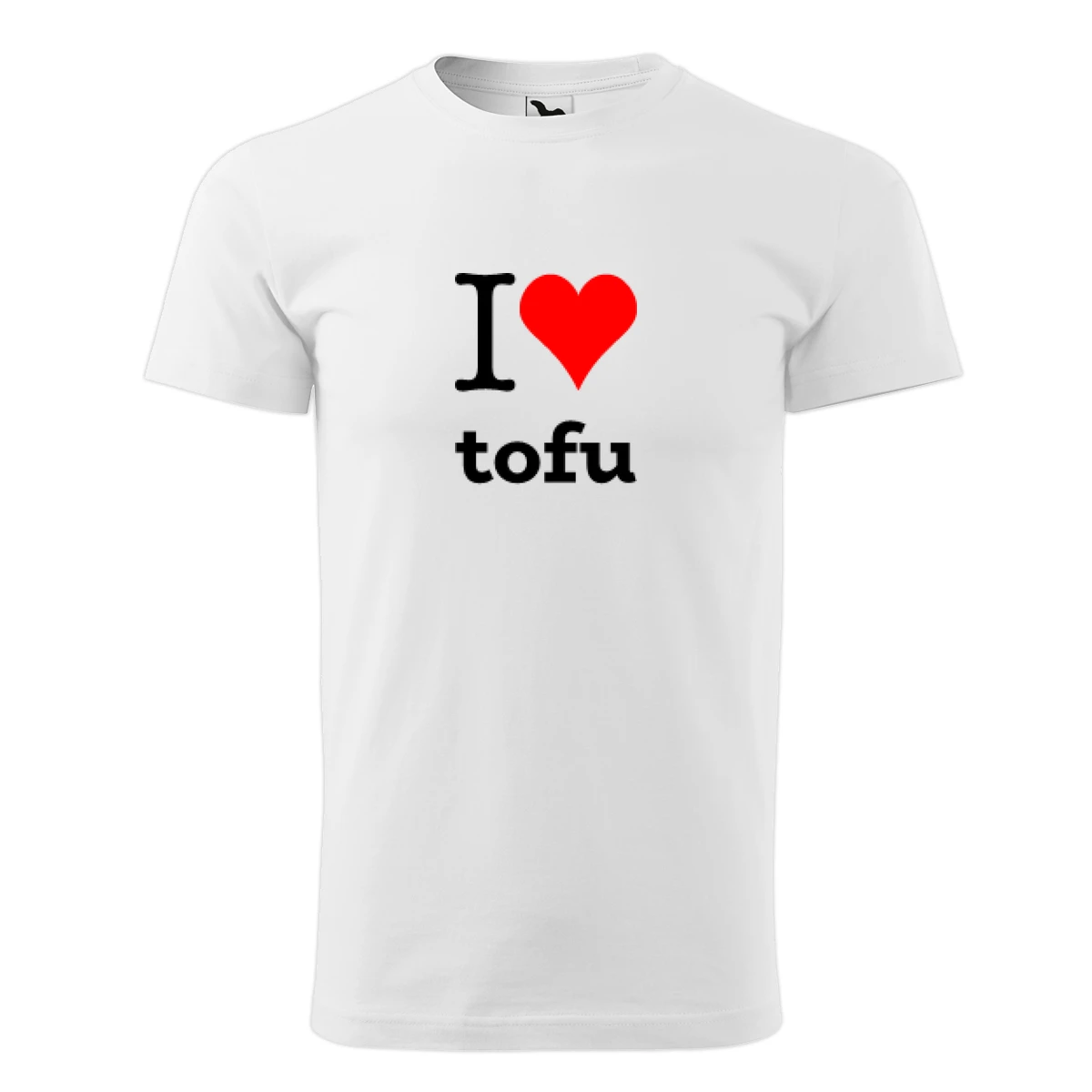 Bílé dětské tričko I love tofu