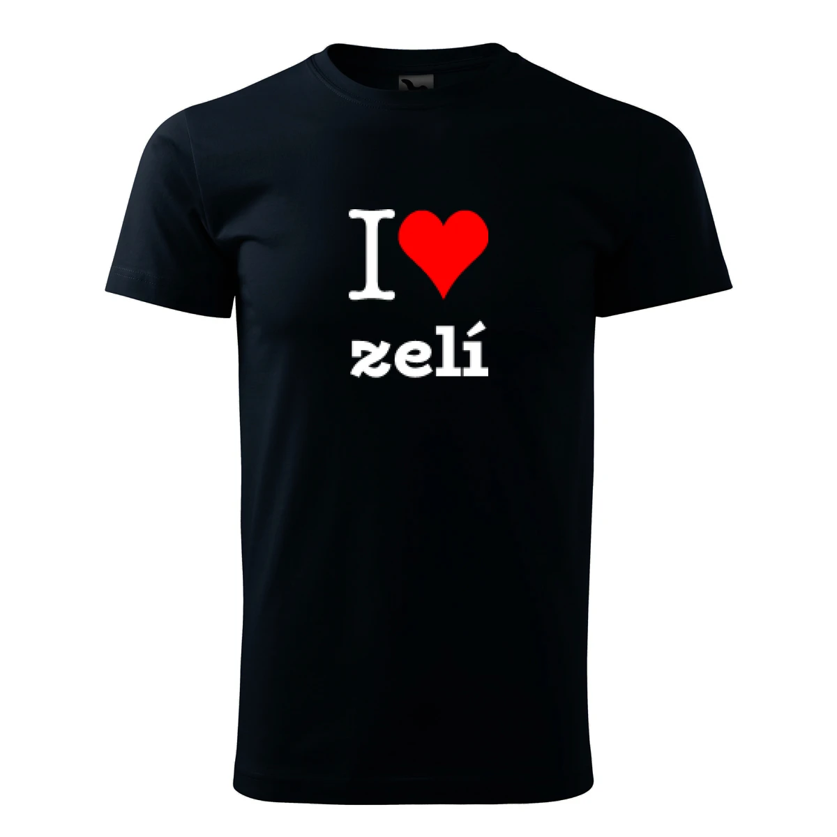Tmavě modré dětské tričko I love zelí