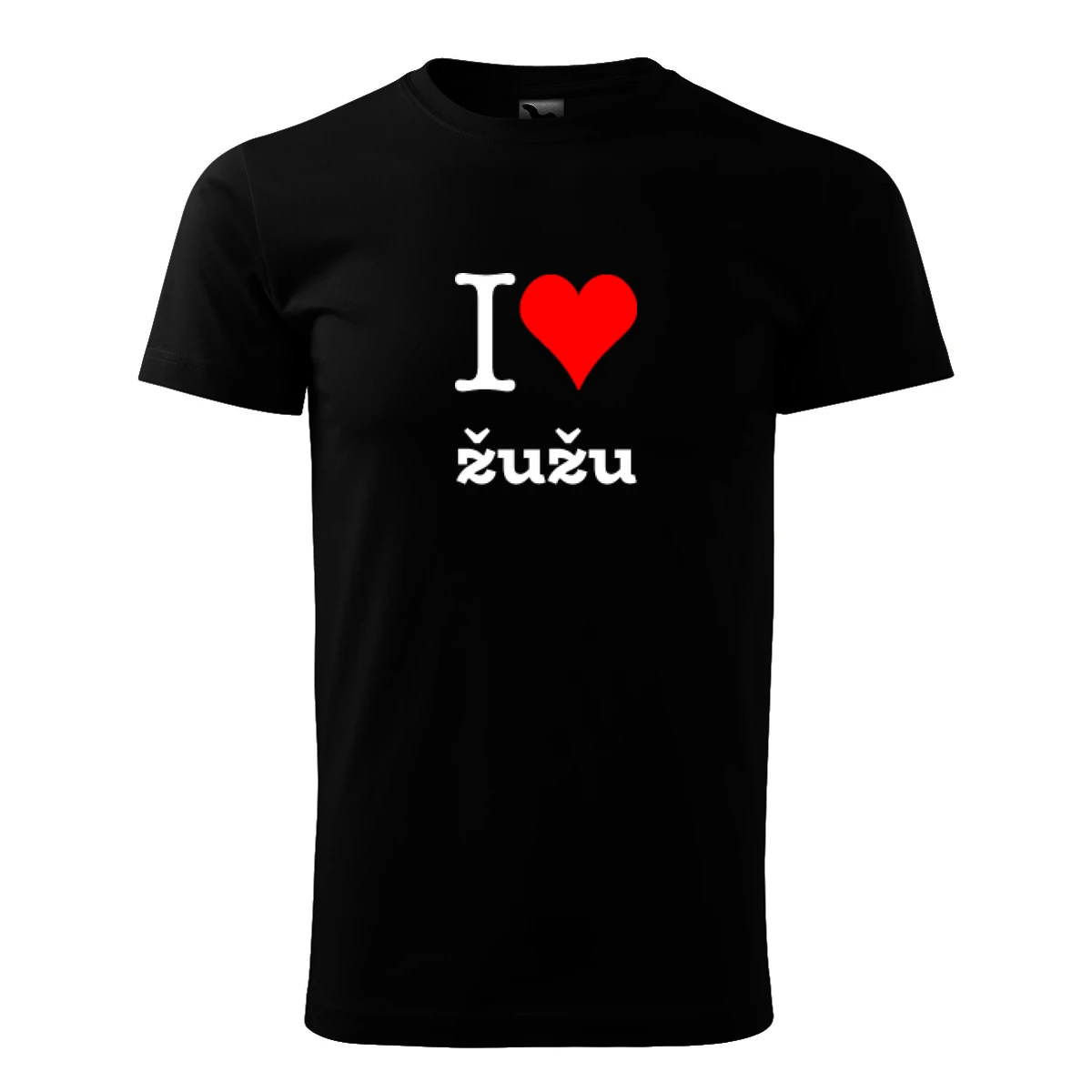 Černé dětské tričko I love žužu