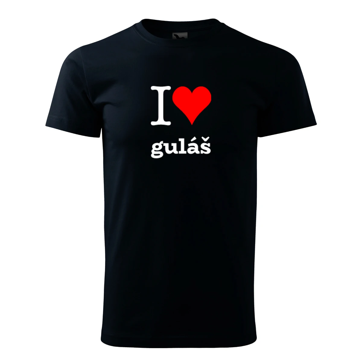 Tmavě modré tričko I love guláš