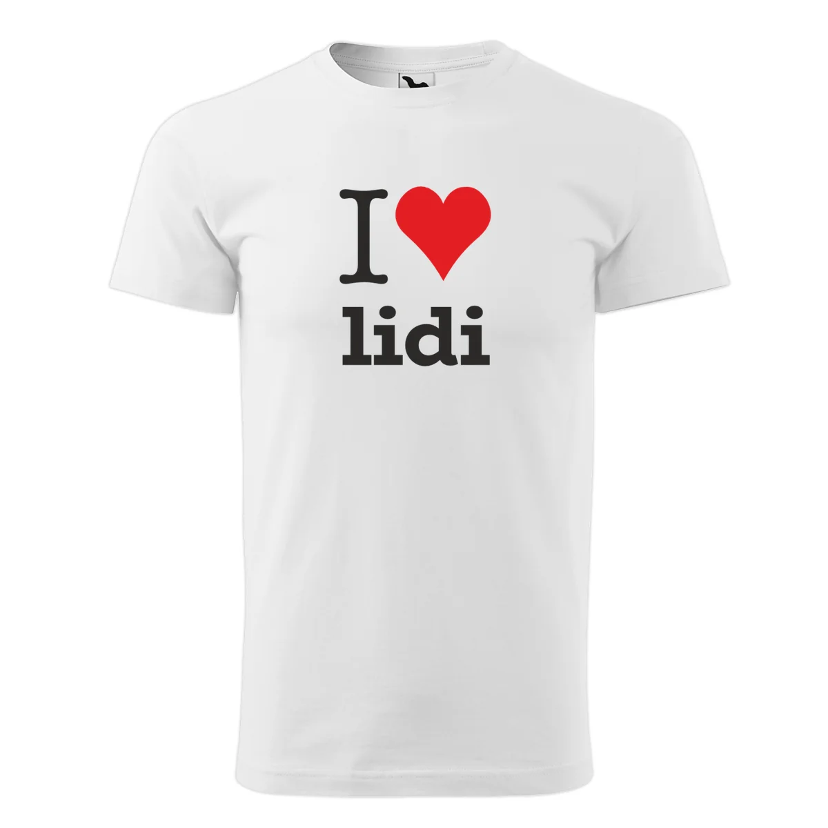 Bílé tričko I love lidi