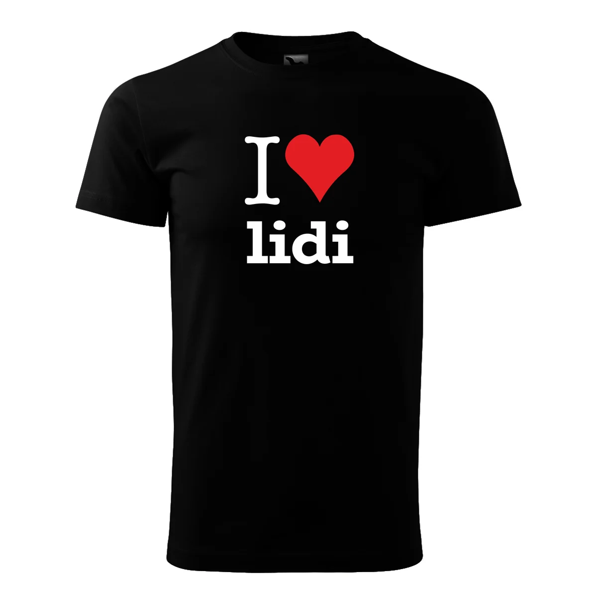 Černé tričko I love lidi