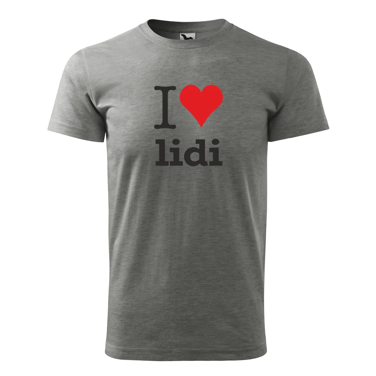 Šedé tričko I love lidi