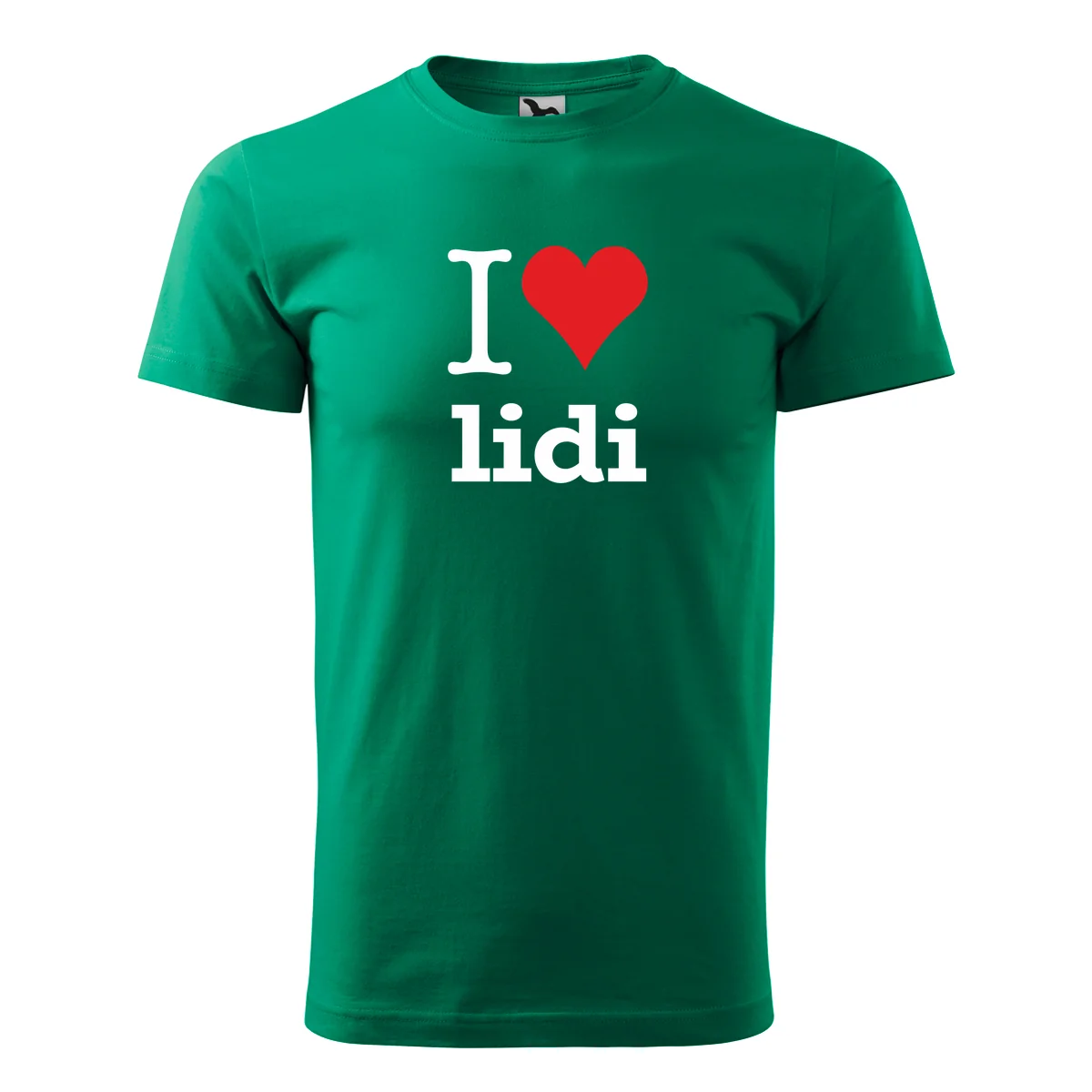 Zelené tričko I love lidi