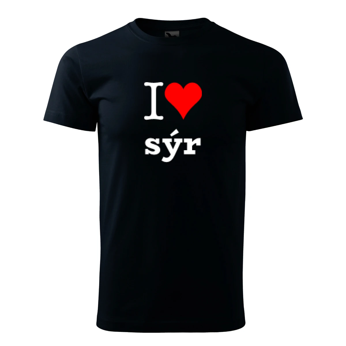 Tmavě modré tričko I love sýr