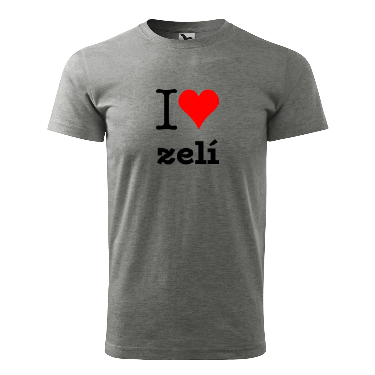 Šedé tričko I love zelí