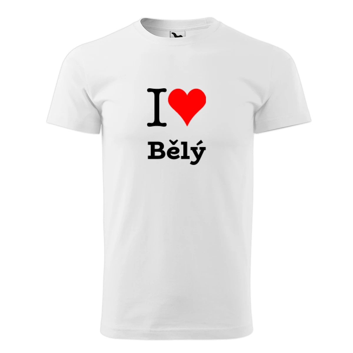 Bílé dětské tričko I love Bělý